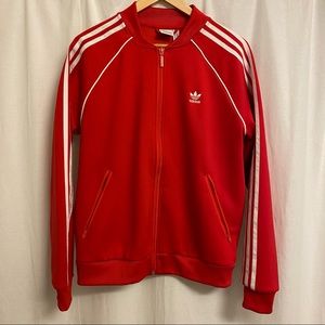 Adidas | Red Bomber Jacket